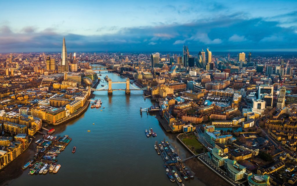 Ariel view of London
