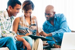 small business owner working with employees