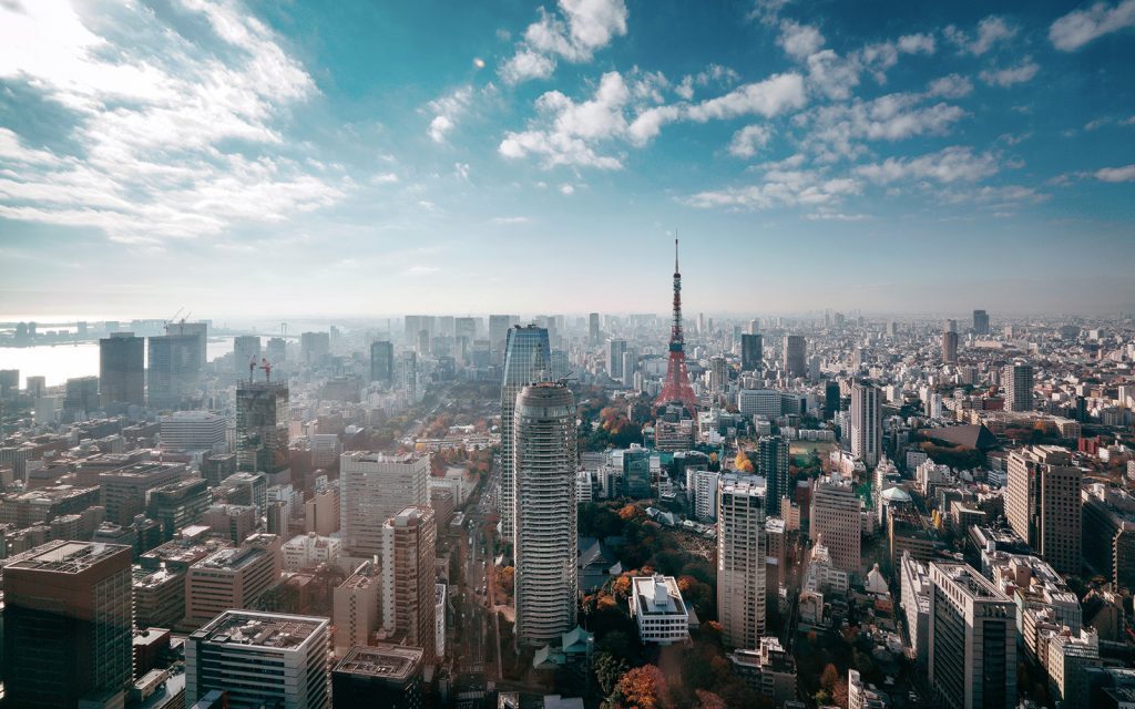 Tokyo skyline with Tokyo Tower