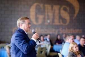 Steven Wester of GMS giving a speech